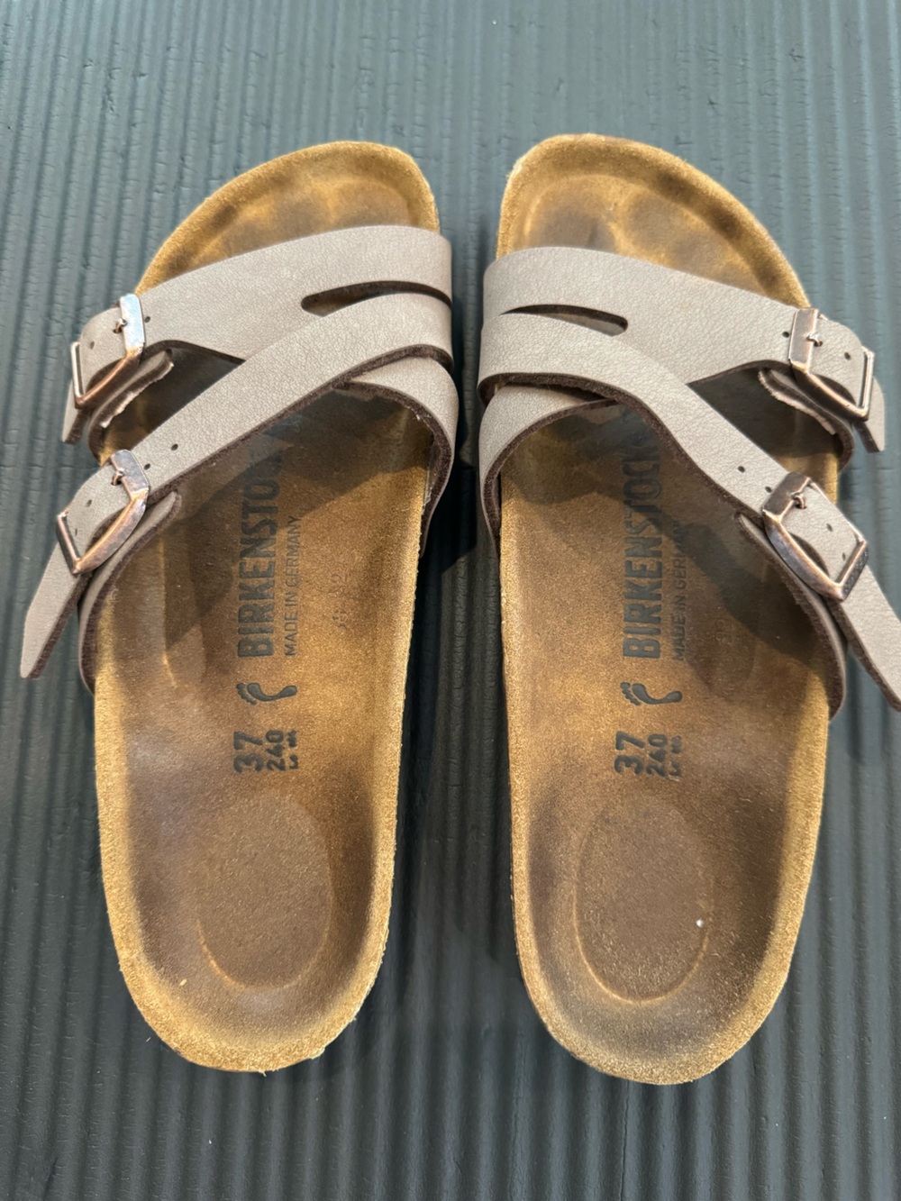 Birkenstock Women’s Taupe Arizona Double-Buckle Sandals